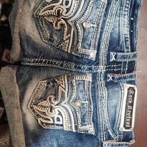 Rock revival jean shorts
